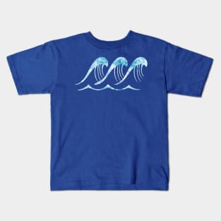 Blue Atlantic Ocean Waves Kids T-Shirt